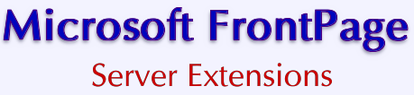VPS v2: Microsoft FrontPage: Server Extensions